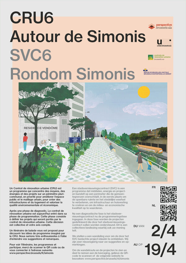 Affiche van de participatiewandeling "Tour de Simonis"