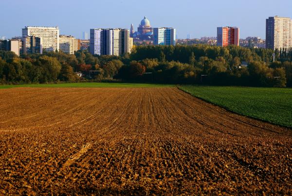 Vue sud-est depuis les hauteurs de Zellik