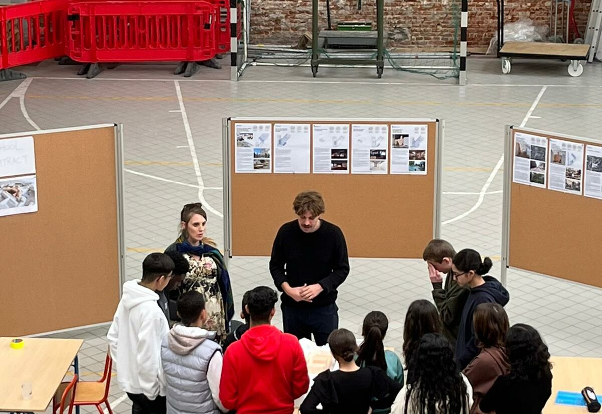 Workshop with students from the school